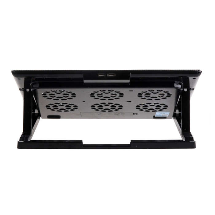NUOXI M8 Laptop Radiator Multi-Angle Adjustment Six Fan Touch Screen Button Bracket(Black)