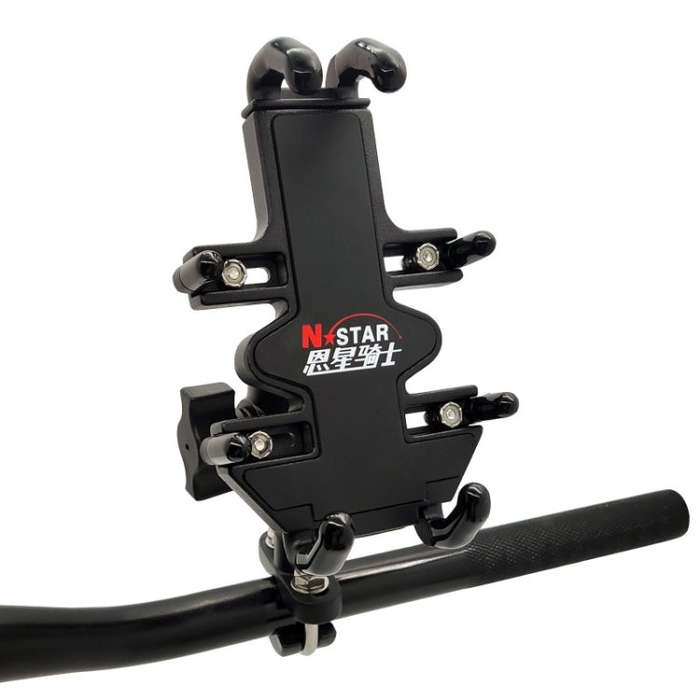 N-STAR NJN002 Motorcycle Metal Aluminum Alloy Universal Anti-Theft Mobile Phone Bracket(T-shaped ...