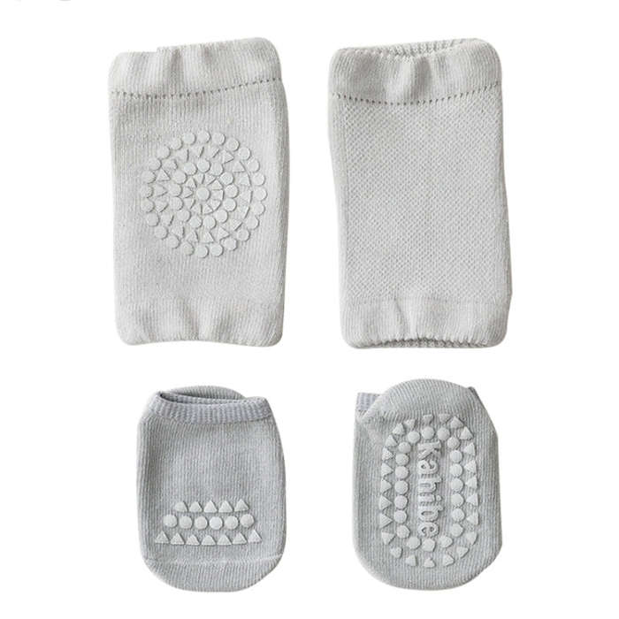 Summer Children Knee Pads Baby Floor Socks Baby Non-Slip Crawling Sports Protection Suit S 0-1 Ye...