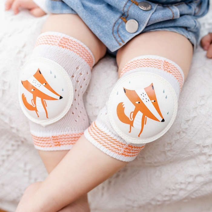 Baby Knee Pads Summer Mesh Thin Cotton Baby Crawling Anti-Fall Elbow Knee Pads Suitable Age: 0-4 ...