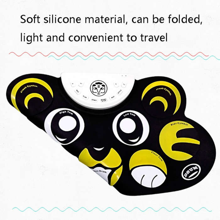Children Hand Roll Electronic Drum DTX Game Portable Drum(G602 Kitten)