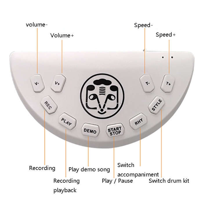 Children Hand Roll Electronic Drum DTX Game Portable Drum(G602 Kitten)