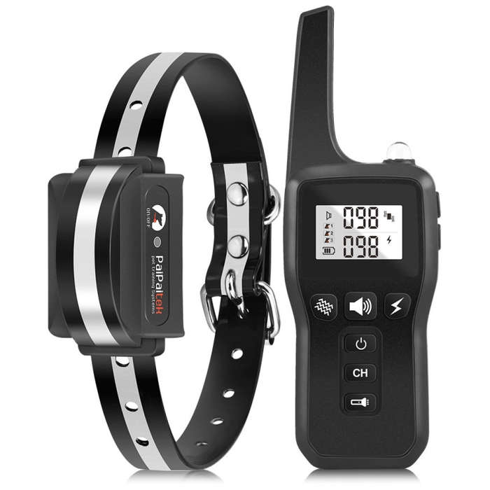 PaiPaitek PD529 Remote Control Training Device Voice Control Anti-Barking Device (Black)