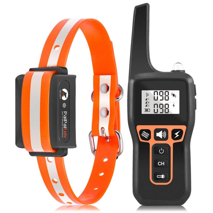 PaiPaitek PD529 Remote Control Training Device Voice Control Anti-Barking Device (Orange)