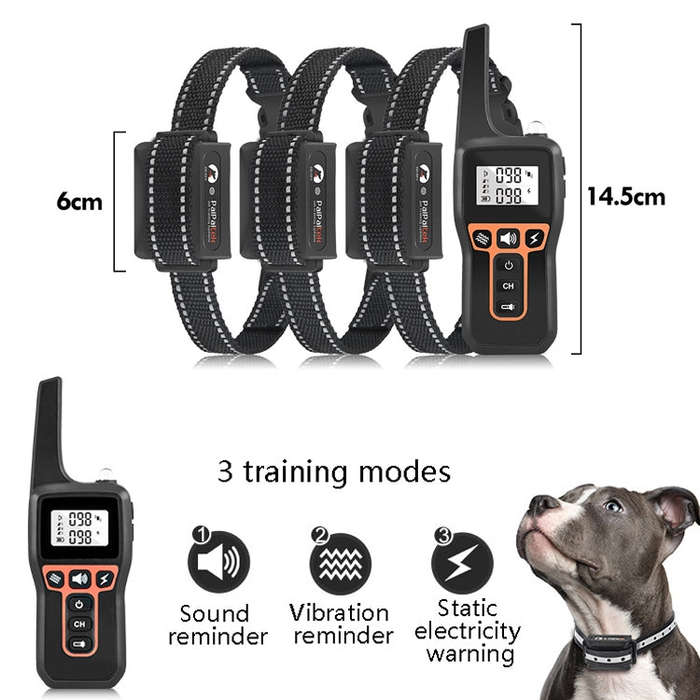 PaiPaitek PD529-3 Remote Control Training Device Voice Control Barking Stopper Electronic Collar