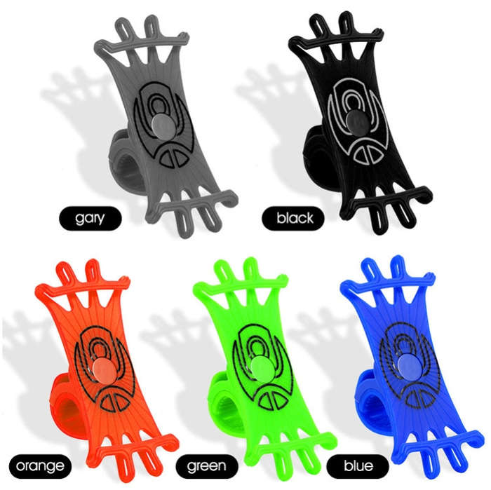 Multifunctional Silicone Bicycle Mobile Phone Holder Motorcycle Riding Navigation Fixed Bracket(G...
