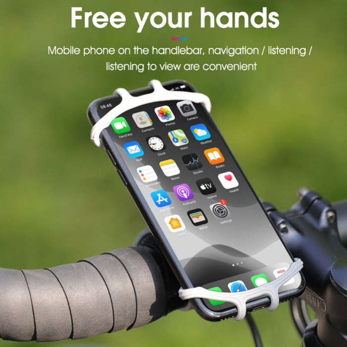 Multifunctional Silicone Bicycle Mobile Phone Holder Motorcycle Riding Navigation Fixed Bracket(G...