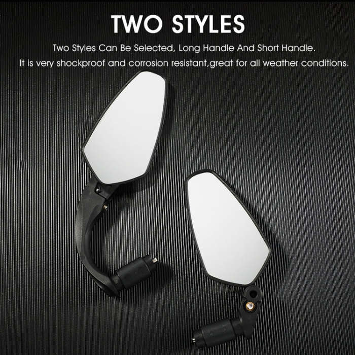 1 Pair WEST BIKING Bicycle Rearview Mirror Adjustable Mirror Mountain Bike Foldable Rearview Mirr...