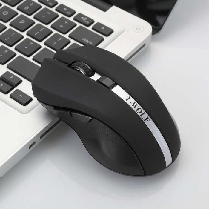 T-WOLF Q5 2.4GHz 5-Buttons 2000 DPI Wireless Mouse Silent And Non-Light Gaming Office Mouse For C...