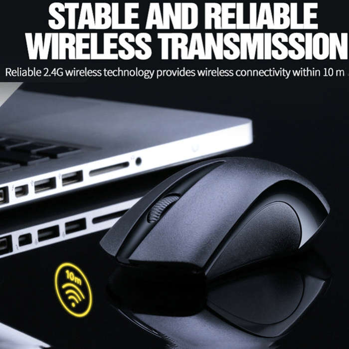 T-WOLF Q2 3-Buttons 1200 DPI 2.4GHz Wireless Mouse( Black)