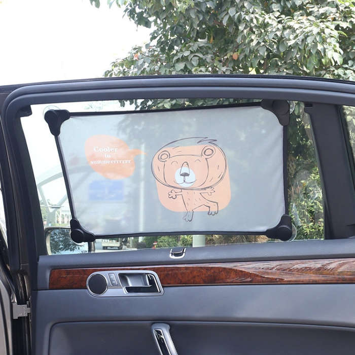J5047 Car Sunshade Transmissions Mesh Window Shade Stretch Adjustable Size Side Window Sunscreen ...