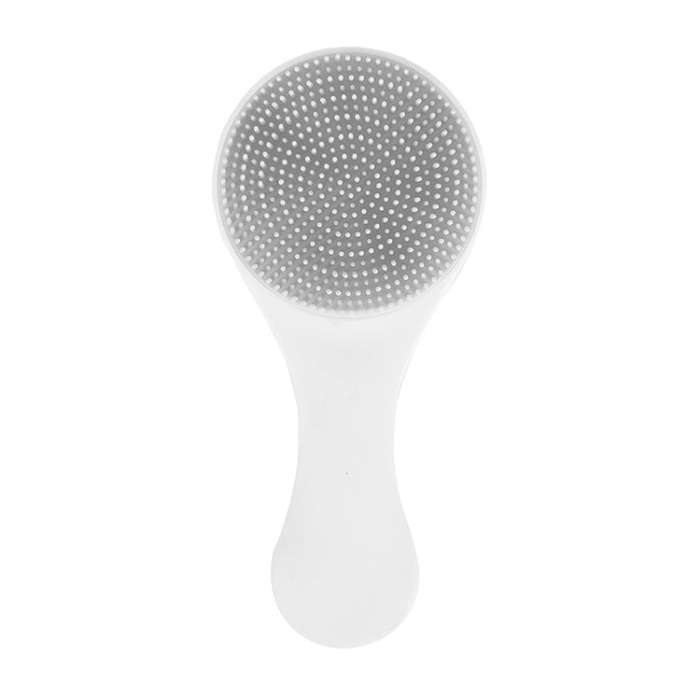 Baby Silicone Shower Massage Brush Multifunctional Shampoo Brush with Comb(Gray)