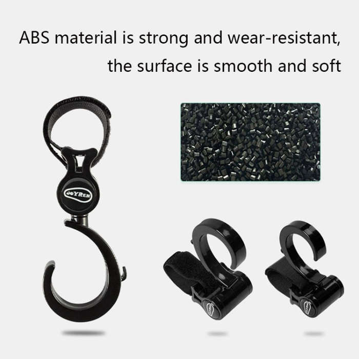 JOYREN 2pcs/Set Baby Stroller Non-Slip And Durable Hook(Black)