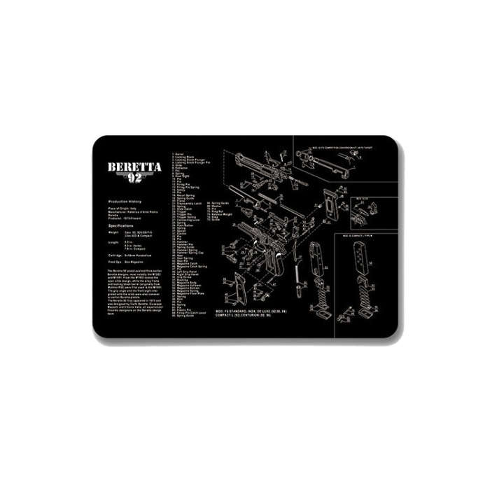 2 PCS Heat Transfer Non-Slip Single-Sided Office Gaming Mouse Pad 4mm(SPS-Beretta92-II)