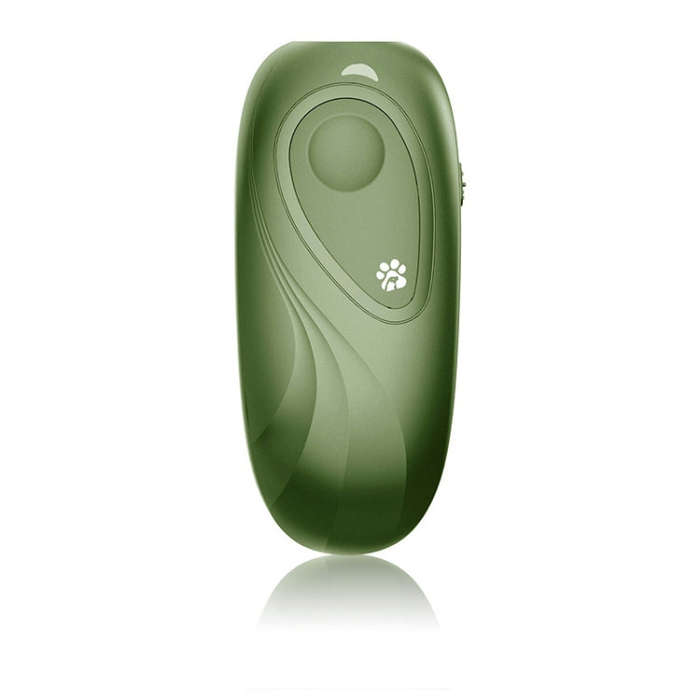 Portable Dog Repeller Adjustable Frequency Ultrasonic Training Device(ArmyGreen)