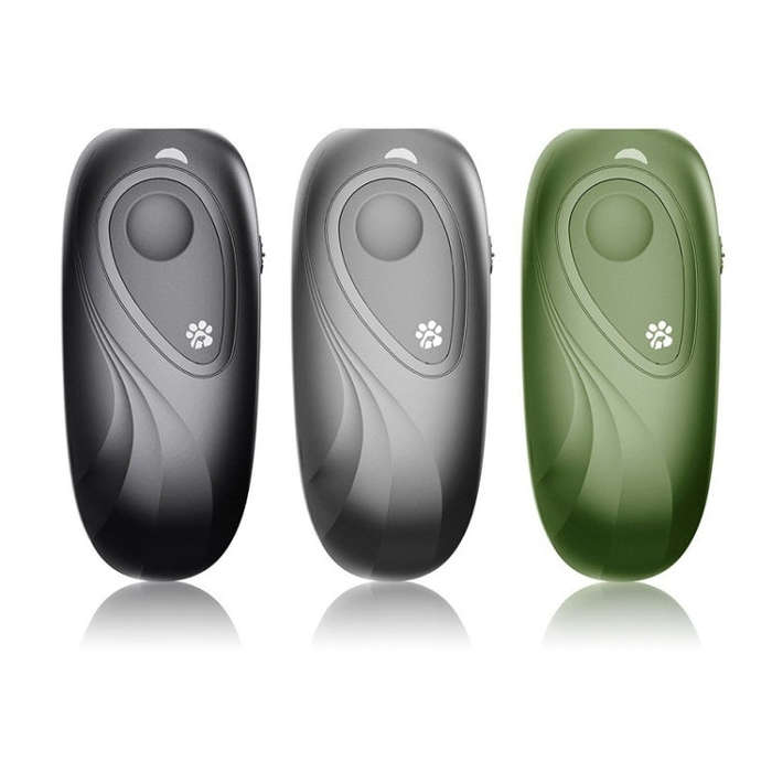 Portable Dog Repeller Adjustable Frequency Ultrasonic Training Device(ArmyGreen)