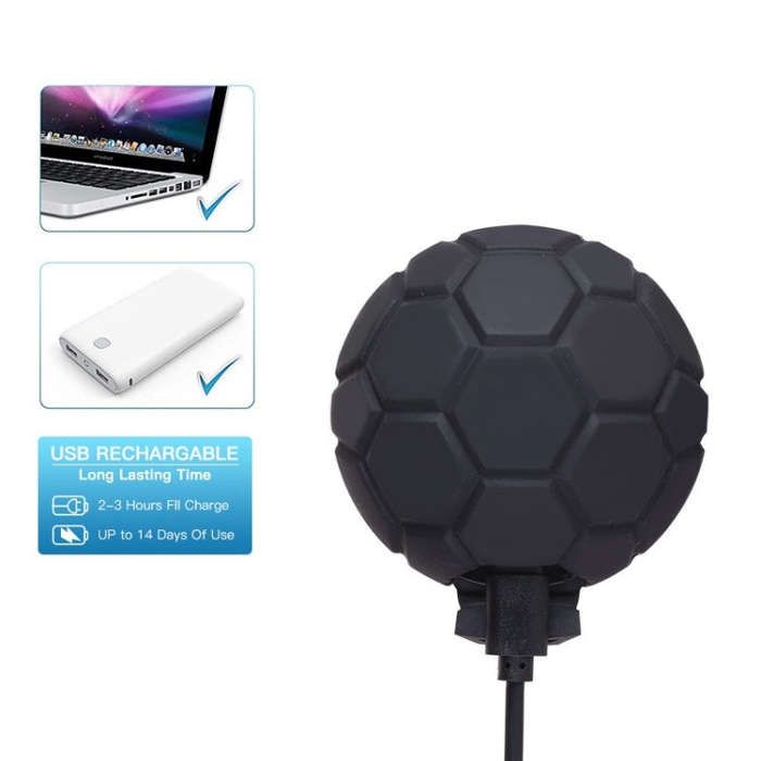 Dog Barking Stopper Sound Vibration Anti-Barking Collar EU Plug(Black)