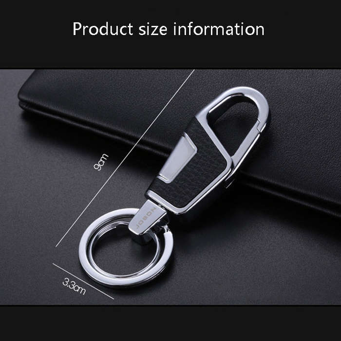 JOBON ZB-6611 Car Keychain Men Waist Hanging Keychain Simple Key Rings(Black)