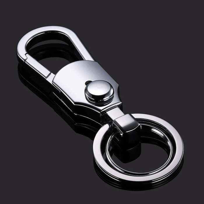 JOBON ZB-098 Car Keychain Men Waist Holding Key Pendant Ring(Brown Chrome)