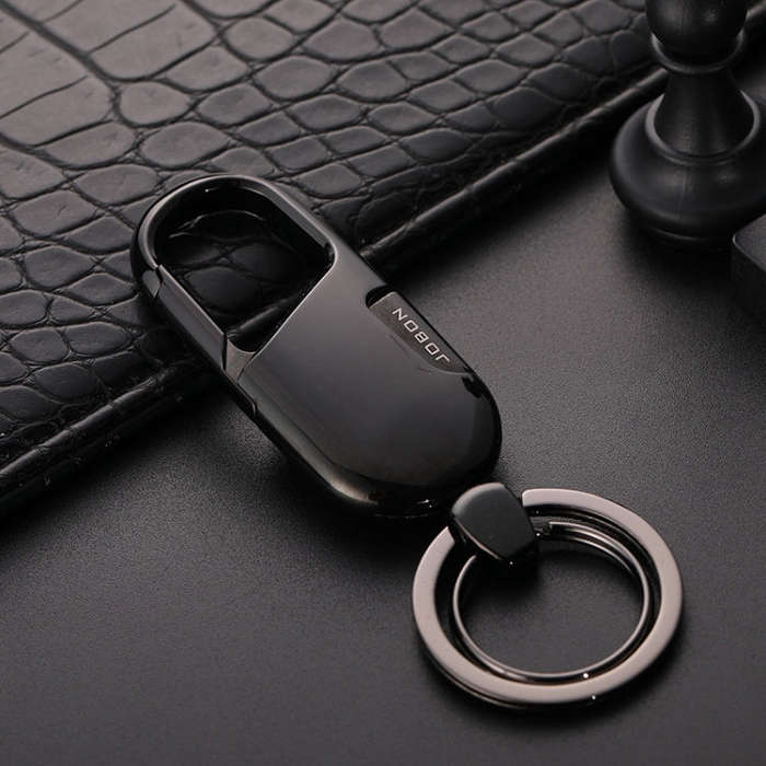 JOBON ZB-176 Car Keychain Men Waist Hanging Key Chain Pendant(Black Ice)