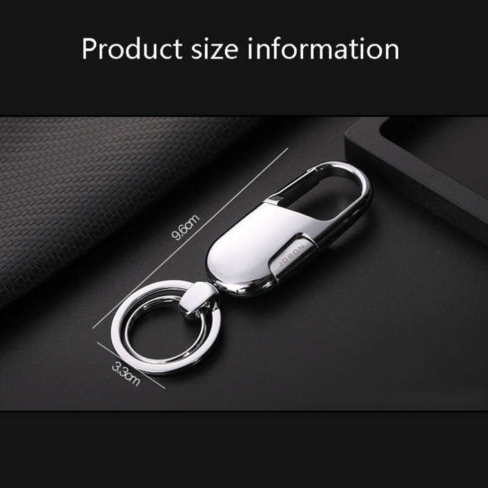 JOBON ZB-176 Car Keychain Men Waist Hanging Key Chain Pendant(Black Ice)