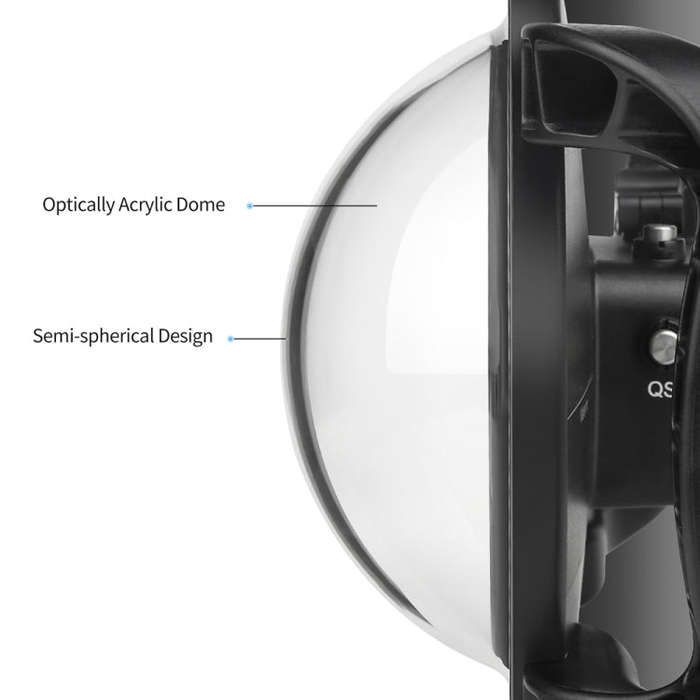XTGP546 Dome Port Underwater Diving Camera Lens Transparent Cover Housing Case with Handle Trigge...