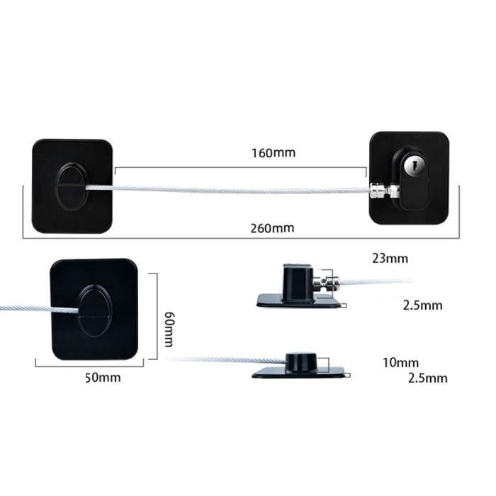 Child Safety Lock High-Rise Protective Lock, Colour: FQ2 White Square
