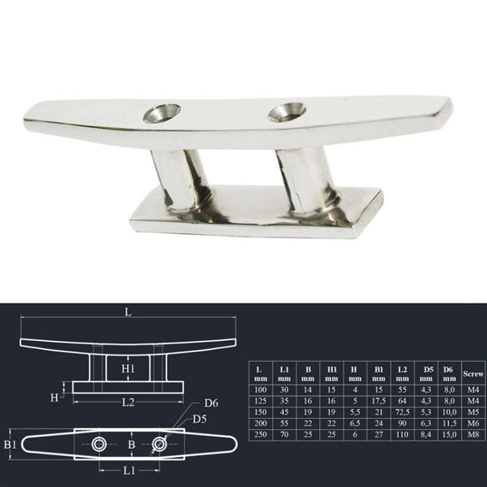 316 Stainless Steel Siamese Mooring Bollard For Marine Boat Yacht, Specification: 4 inch
