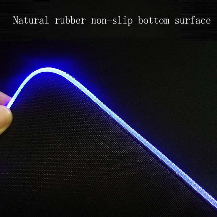 300x350x4mm F-01 Rubber Thermal Transfer RGB Luminous Non-Slip Mouse Pad(Brontosaurus)