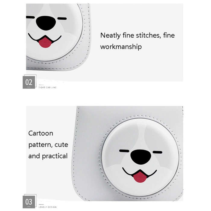 Cartoon Full Body Camera PU Leather Case Bag with Strap for FUJIFILM instax mini 9 / mini 11 / mi...