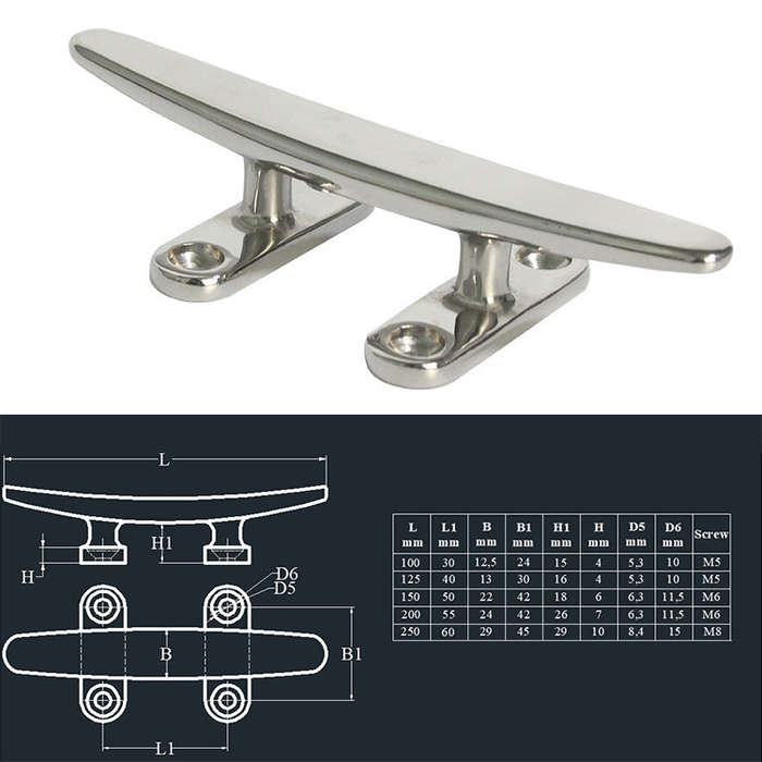 316 Stainless Steel Light-Duty Flat Claw Bolt Speedboat Yacht Ship Accessories, Specification: 10...