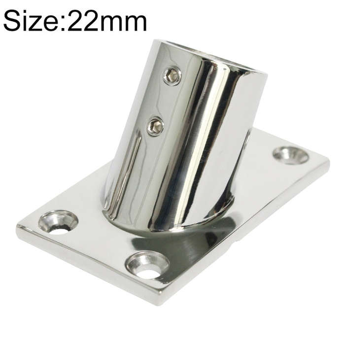 Thicken 316 Stainless Steel 60-Degree Square Tube Base Marine Boat Hardwares, Specifications: 22mm