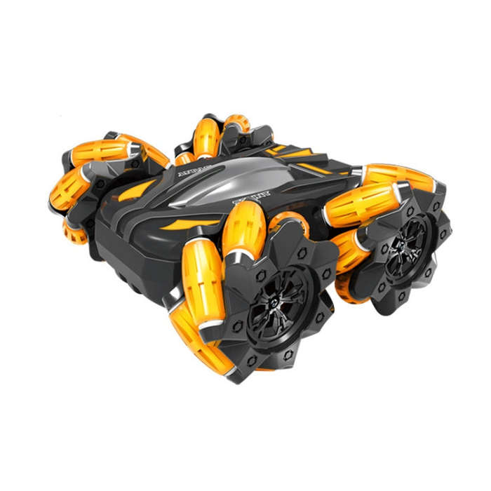SY029 Children Sidewalk Dump Truck Double-Sided Flip Drift Remote Control Toy Stunt Car(Black Ora...