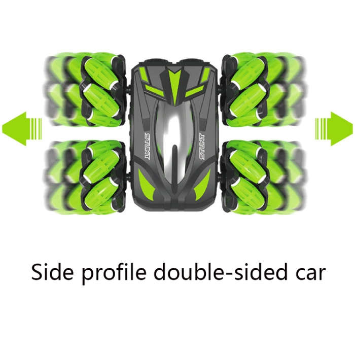 SY029 Children Sidewalk Dump Truck Double-Sided Flip Drift Remote Control Toy Stunt Car(Black Ora...