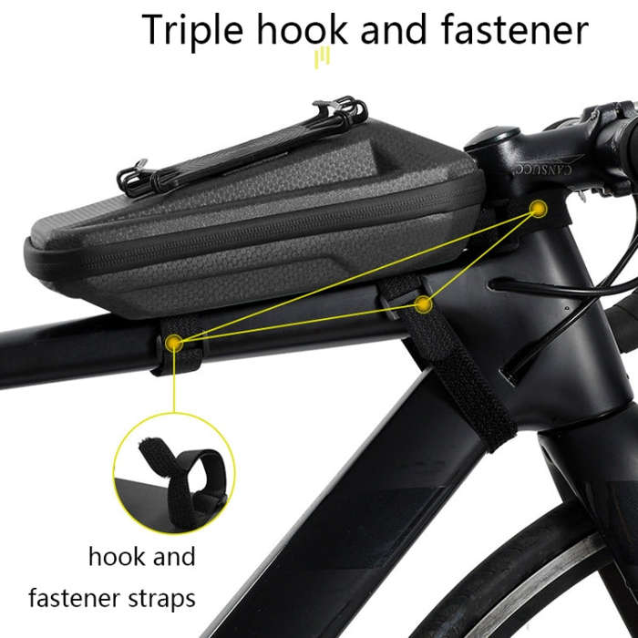 WEST BIKING YP0707263 Bicycle Outdoor Front Beam Bag EVA Hard Shell Phone Bag(Gray)
