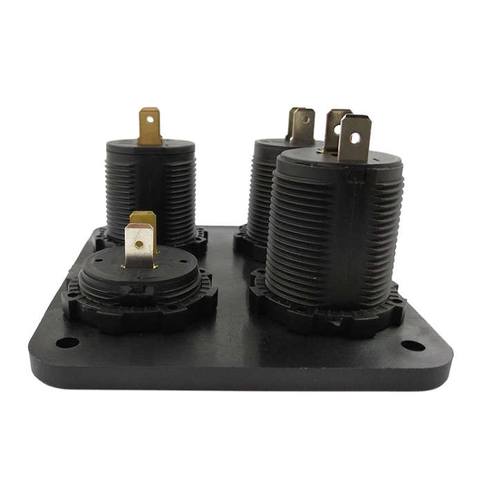 Automobile Motorcycle Ship Modified Universal Dual USB Socket Voltage Measuring Machine Switch 4 ...