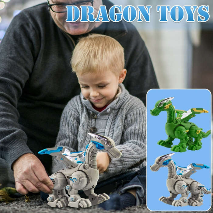 Electric Mechanical Dinosaur Toy Simulation Animal Toy Multifunctional Sound And Light Toy, Style...