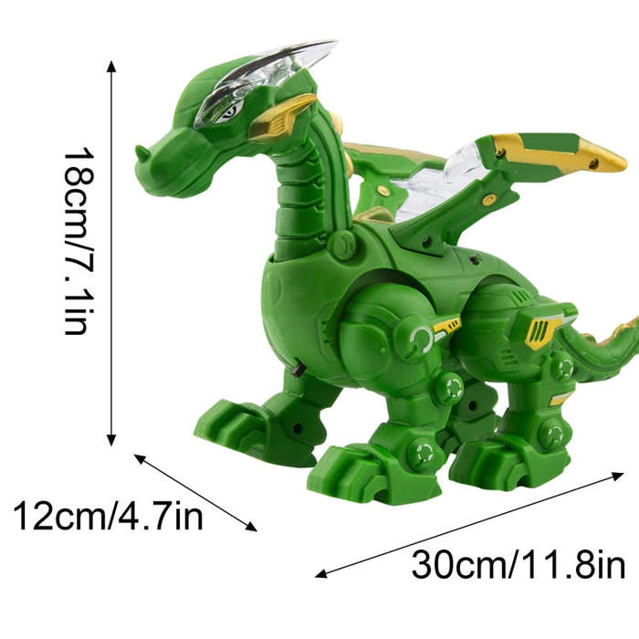 Electric Mechanical Dinosaur Toy Simulation Animal Toy Multifunctional Sound And Light Toy, Style...