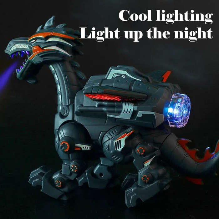 Electric Mechanical Dinosaur Toy Simulation Animal Toy Multifunctional Sound And Light Toy, Style...