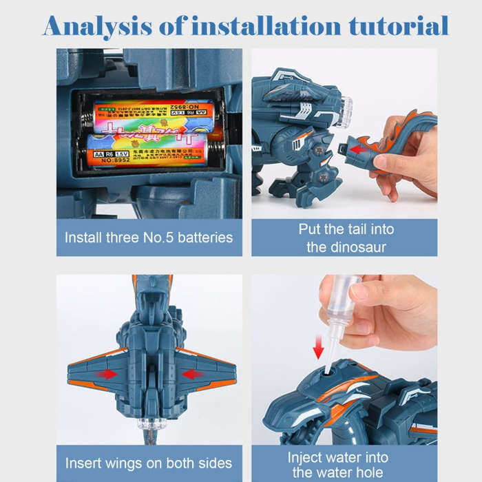 Electric Mechanical Dinosaur Toy Simulation Animal Toy Multifunctional Sound And Light Toy, Style...