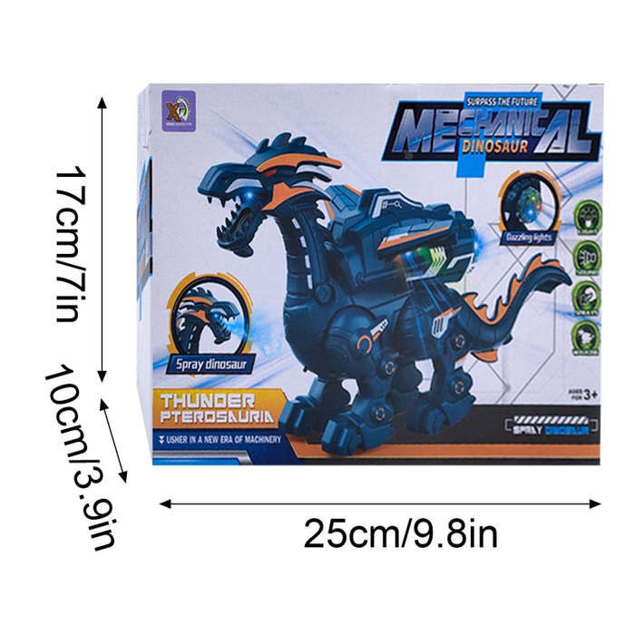 Electric Mechanical Dinosaur Toy Simulation Animal Toy Multifunctional Sound And Light Toy, Style...