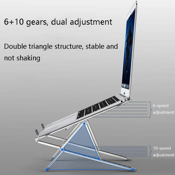 Oatsbasf Z02 Laptop Increasing Cooling Bracket Aluminum Alloy Desktop Adjustable Bracket(Gray)