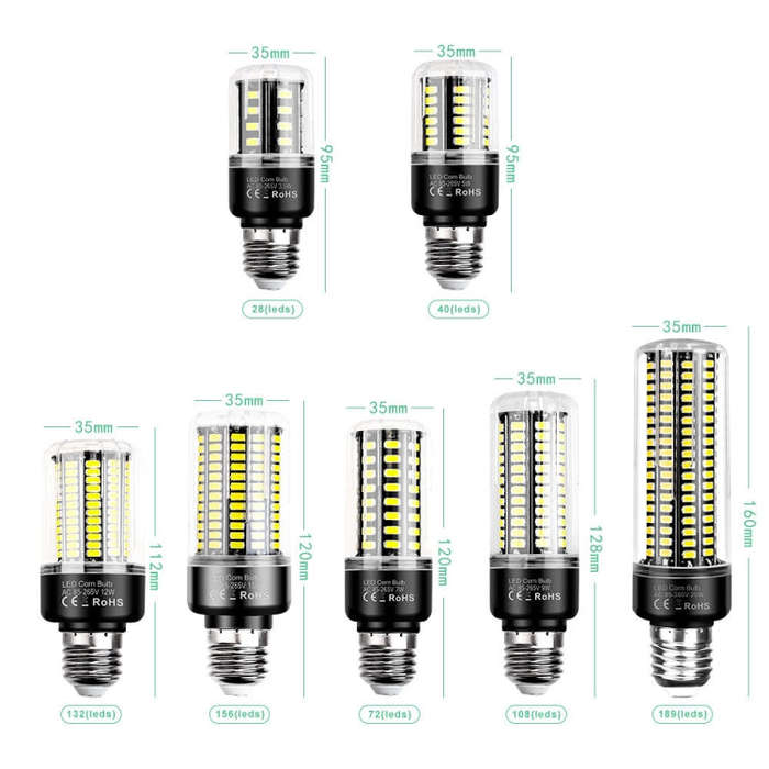 7w 5736 LED Corn Light Constant Current Width Pressure High Bright Bulb(E27 White)