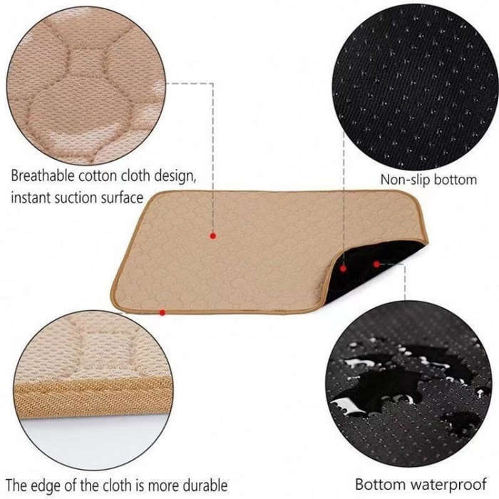 67x50cm Car Pet Injection Pad Waterproof Pad Cat Dog Sofa Waterproof Diapholic Carpet Water Absor...