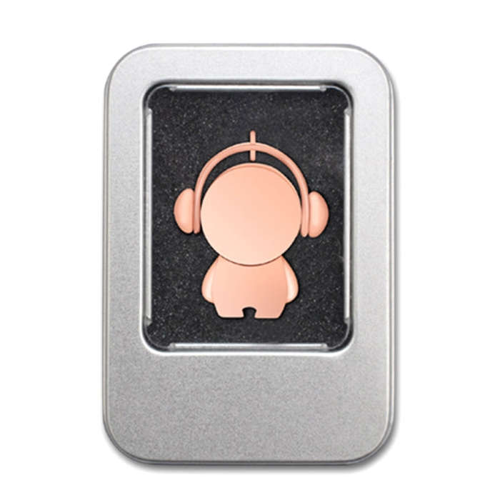 Y01 Metal Musician Car Cartoon Style U Disk, Capacity: 8GB(Rose Gold)