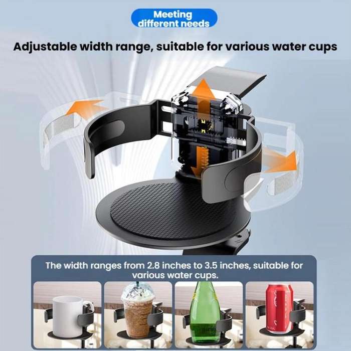 Rotating Cup Holder Headphone Holder Internet Cafe Monitor Headphone Hanger( Black)