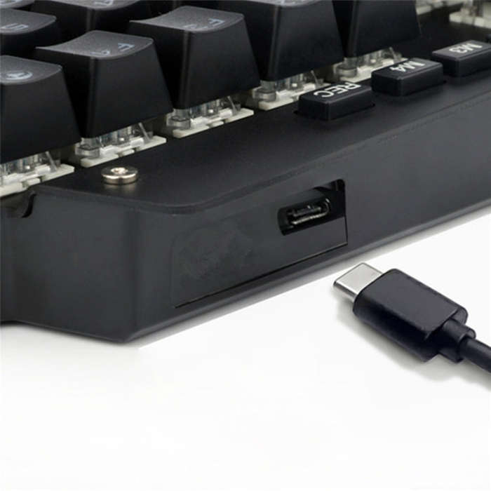 K700 44 Keys RGB Luminous Switchable Axis Gaming One-Handed Keyboard, Cable Length: 1m(Blue Shaft)