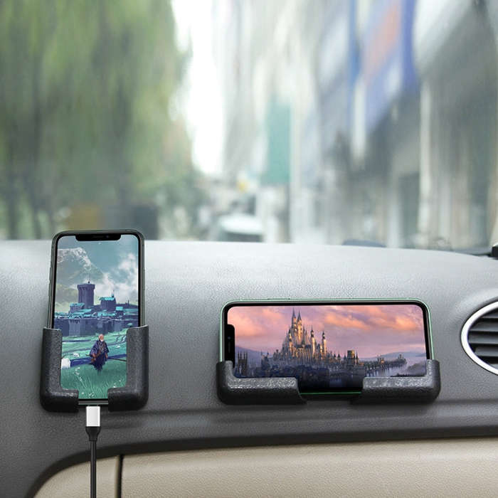 1pair Car Driving Control Unit Paste Mobile Phone Holder Adjustable Width Vehicle Navigation Stan...