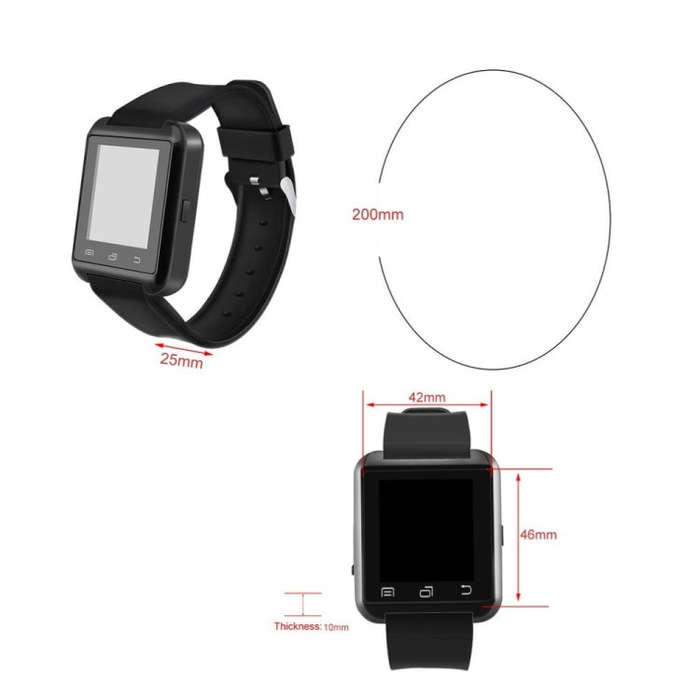 Portable Multifunctional Bluetooth V3.0 + EDR Smart Wrist Watch(Red)