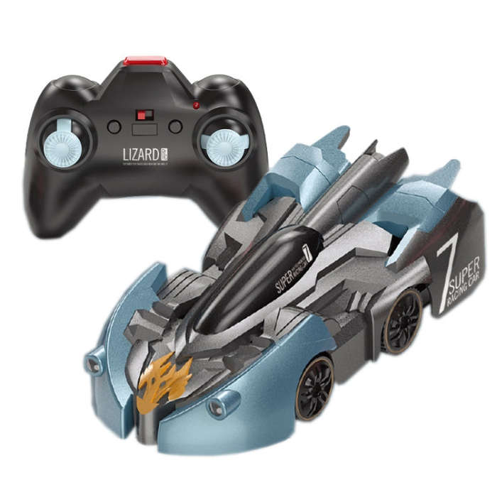 Remote Control Wall Climbing Car Mini Electric Remote Control Car Children Toy(Blue Lightning Han...